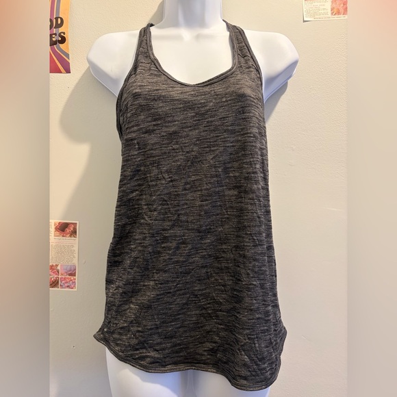 lululemon athletica Tops - Lululemon Athletica Charcoal Racerback Tank Top